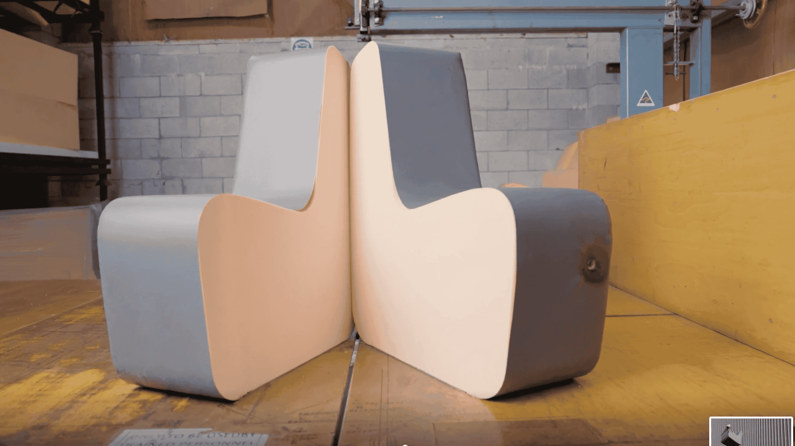 sustainable chair cut in half