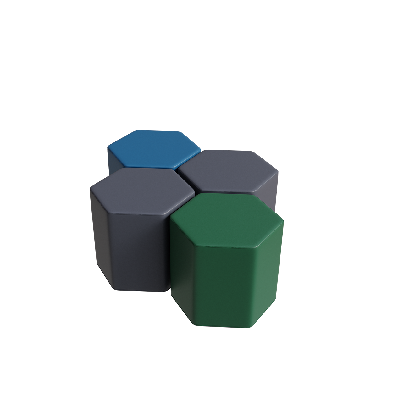 hexagonal ottomans for correctional group facilities